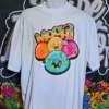 white t-shirt Mochi front side logo strain